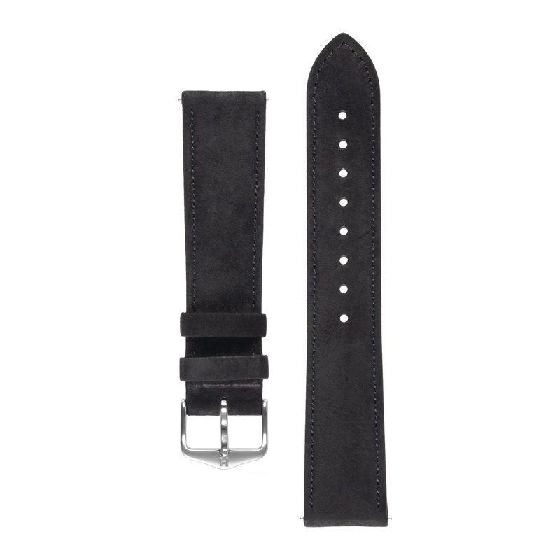 Watch Strap Hirsch Osiris Nubuck Leather – Black