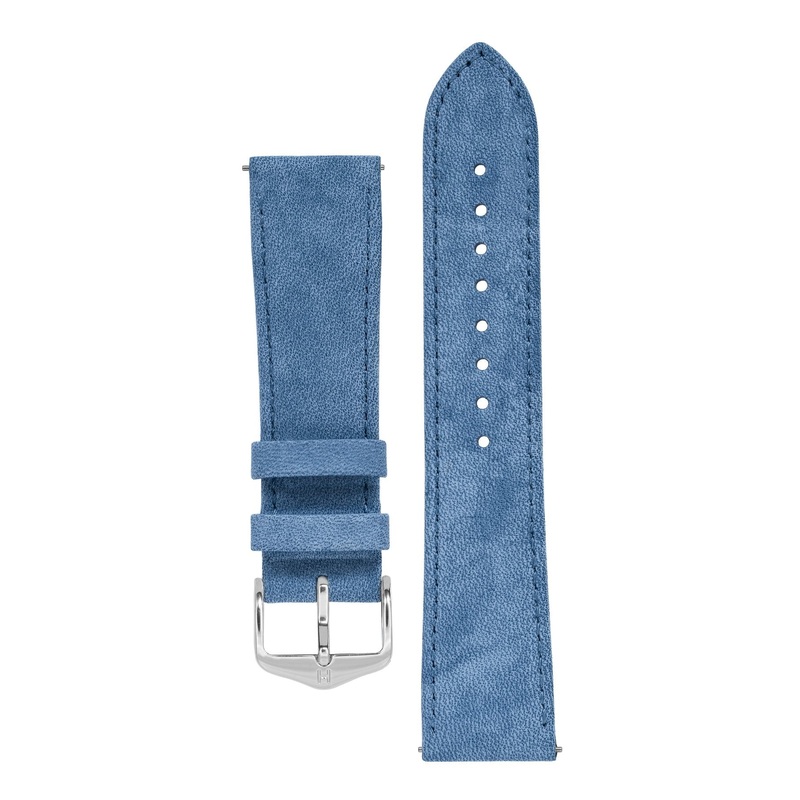 Watch Strap Hirsch Osiris Nubuck Leather – Blue