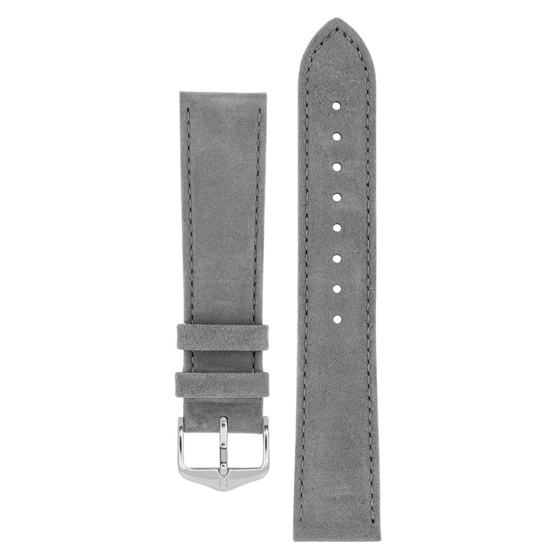 Watch Strap Hirsch Osiris Nubuck Leather – Grey