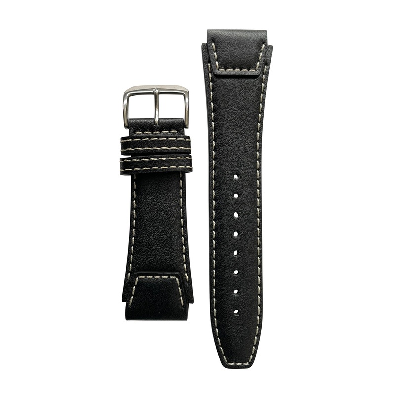 Watch Strap Leather by STRPS – Pilot 22mm – Black