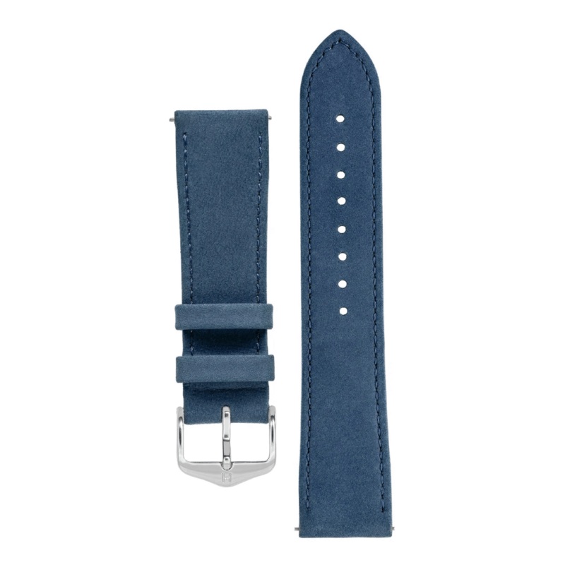 Watch Strap Hirsch Osiris Nubuck Leather – Dark Blue