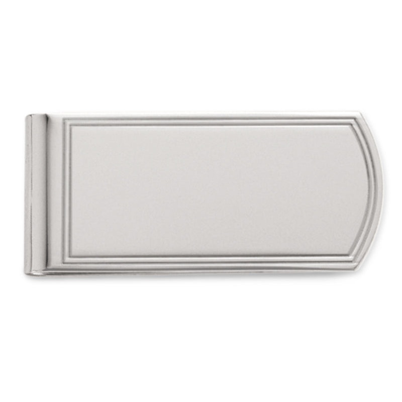 Sterling Silver Money Clip w/ Double Line Border