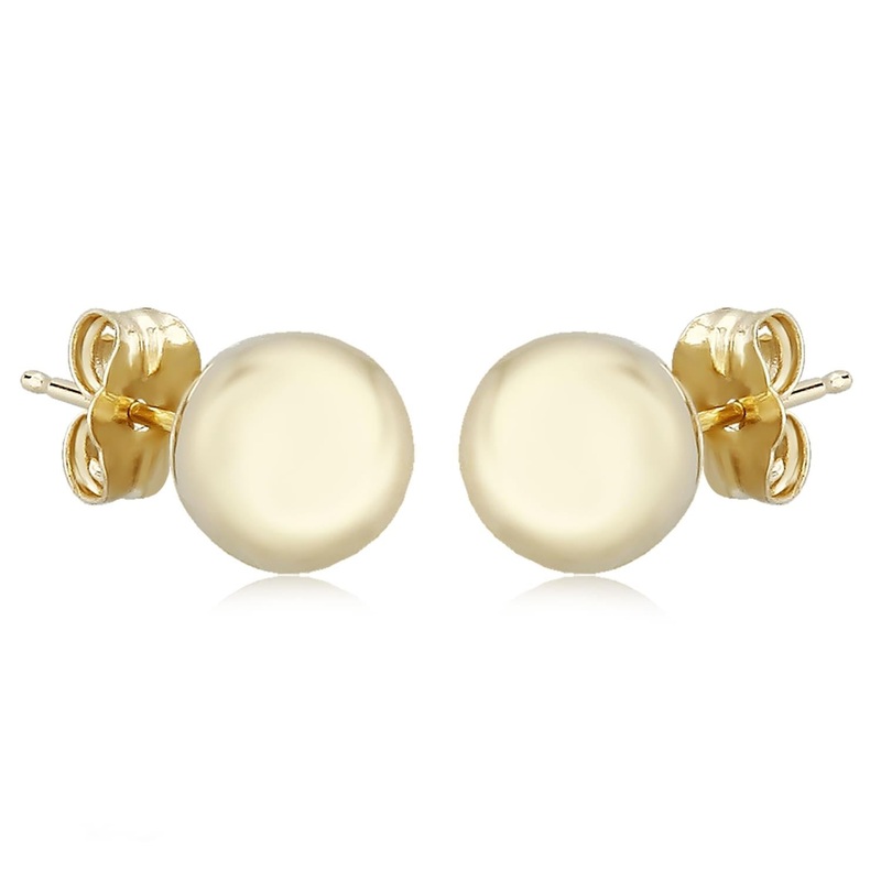 14k Gold 7mm Ball Earrings Gold