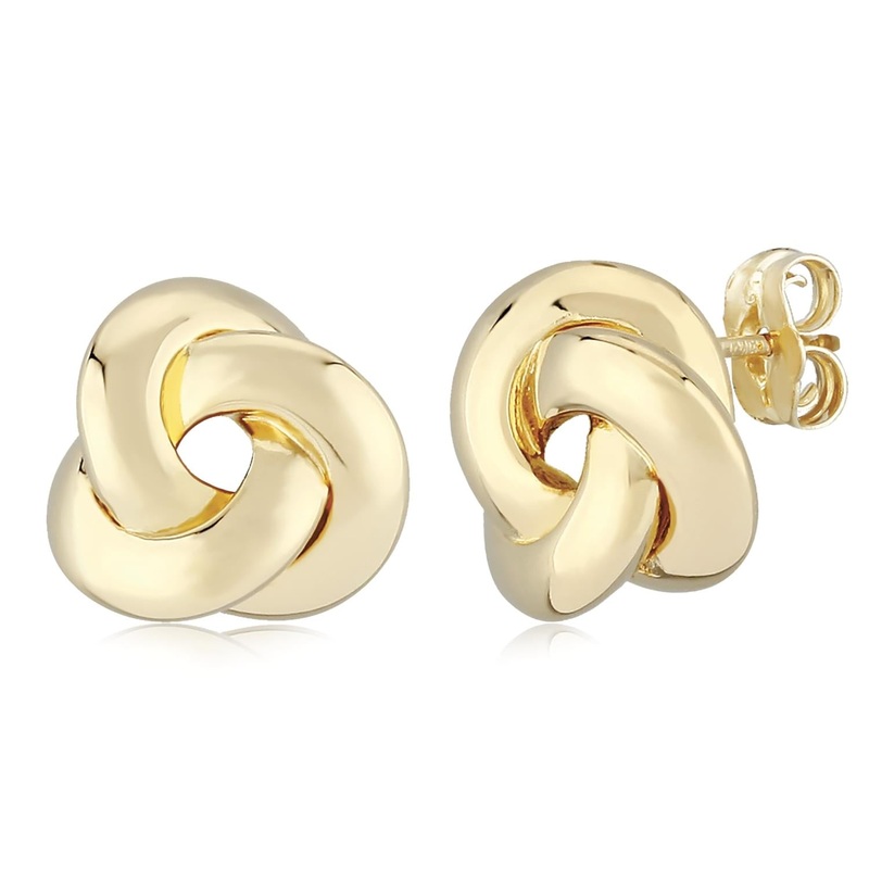 14K Gold Small Knot Earrings Gold