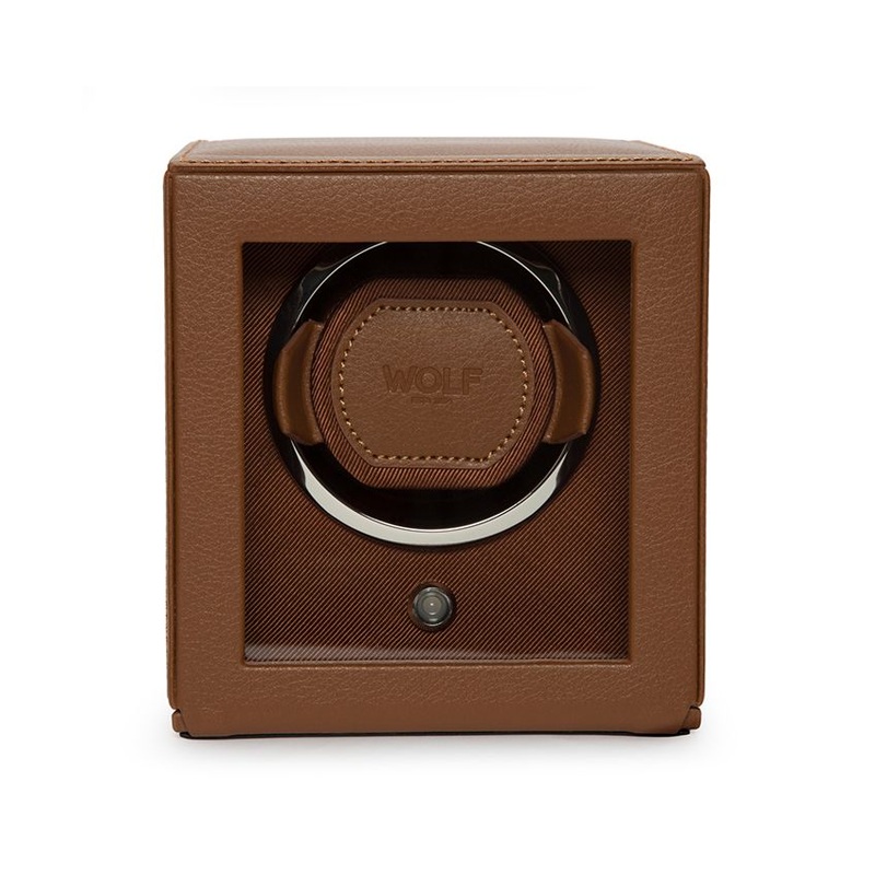 Cub Watch Winder With Cover Cognac