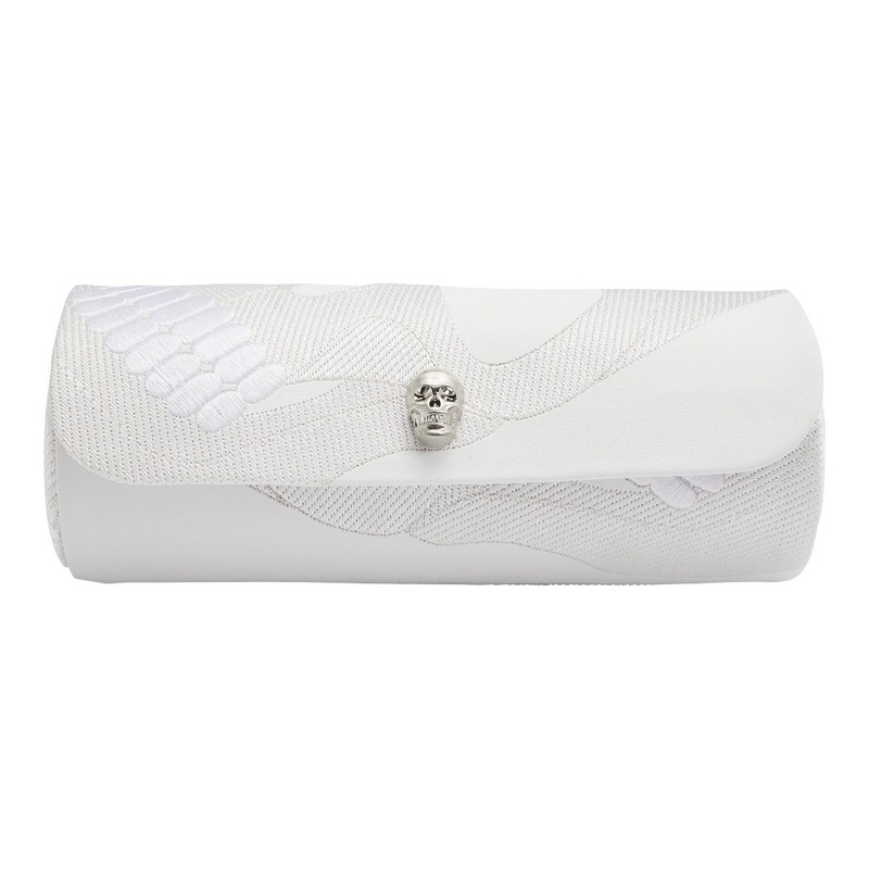 Memento Mori Triple Watch Roll Travel Case White