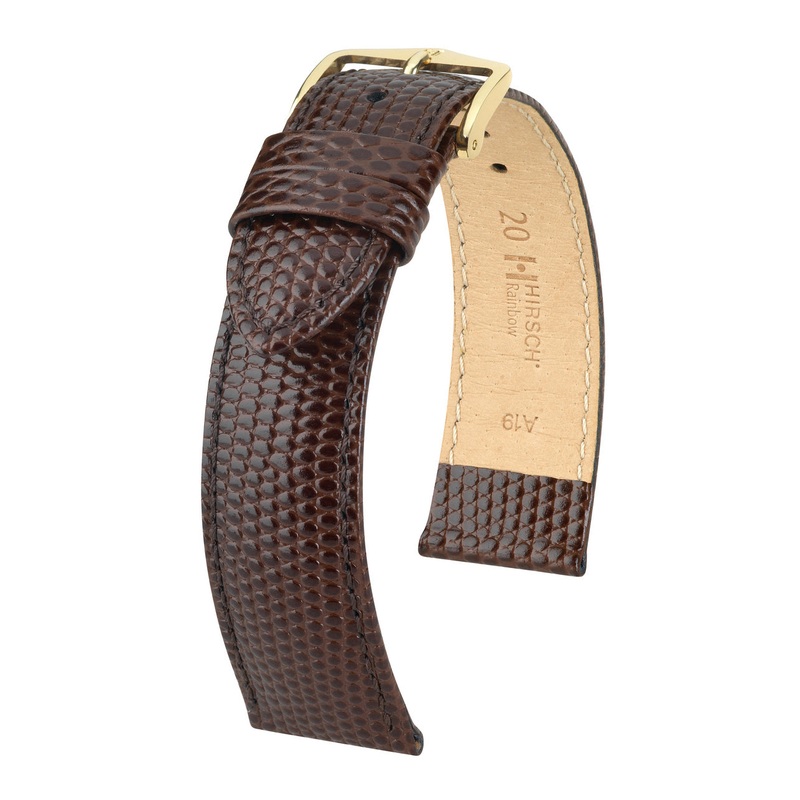 NQR Mens HIRSCH RAINBOW Lizard Embossed Watch Strap  1230 26 NQ Black