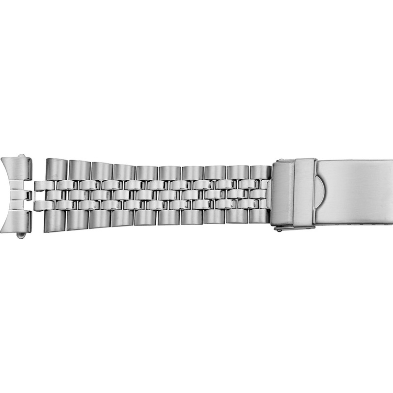 Curved End Classic Stainless Steel Watch Band 582 Gold