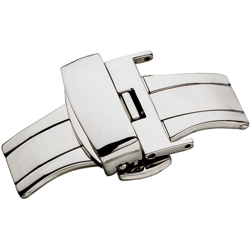 Deployment Buckle with butterfly, side button release  D45 Stainless