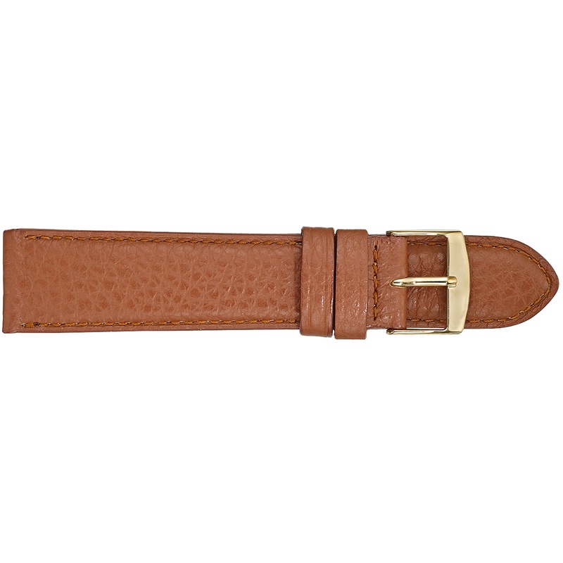 Fleurus Leather Watch Strap with Crushed finish  135 Black