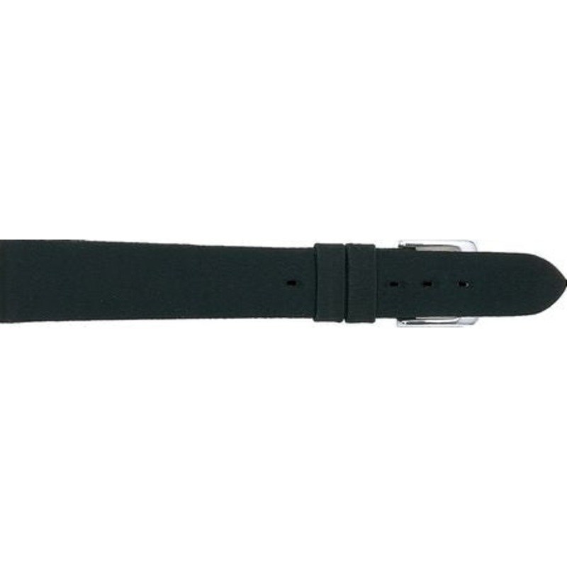 Fleurus Satin Watch Strap with Nubuck lining  99 Black