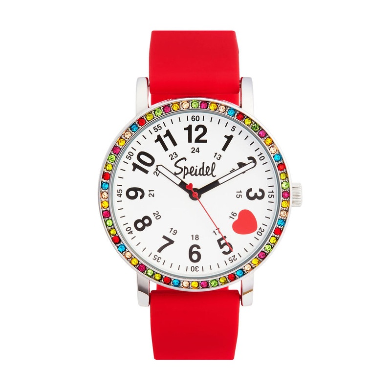 Brilliance Line Watch with Multi Color Crystalized Case White