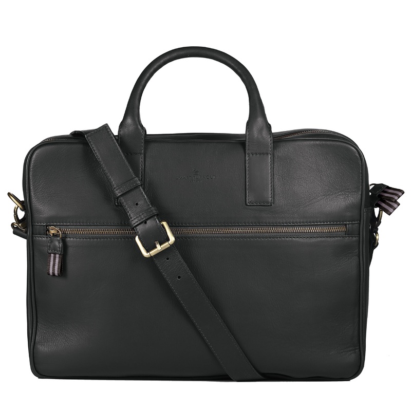NATO Black Leather Briefcase