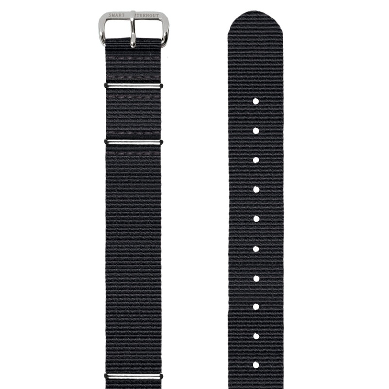 Black 18mm NATO Watch Strap (Silver Fittings)