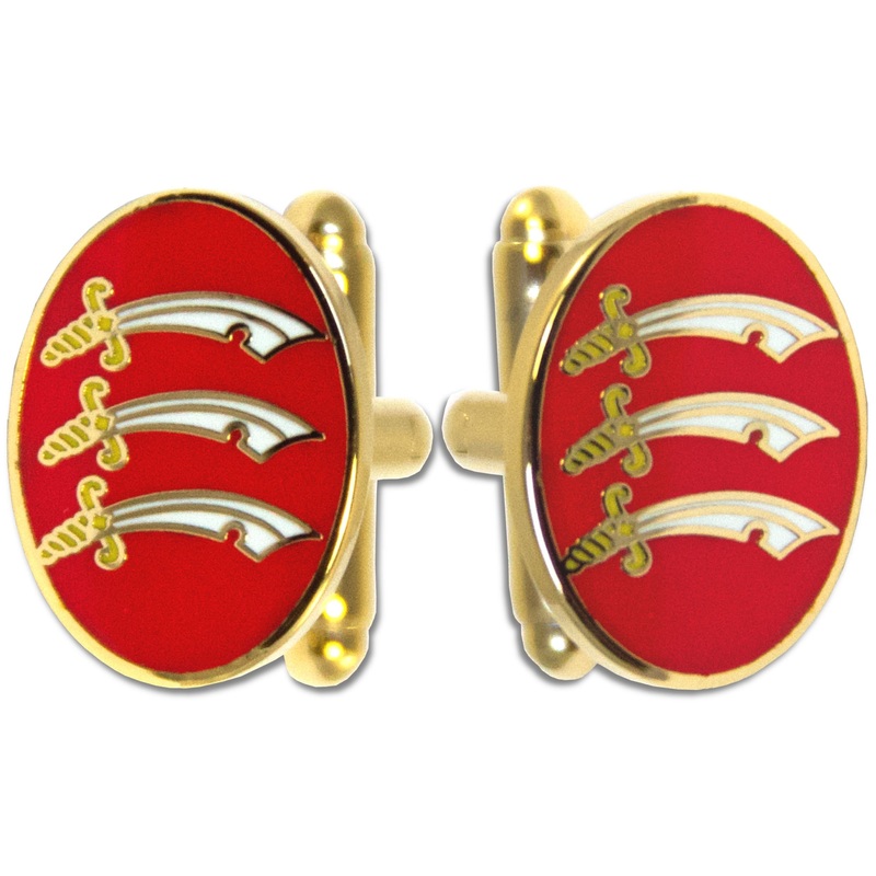 Essex County Gilt Enamel Cufflinks