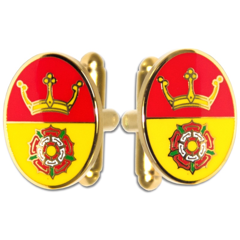Hampshire County Gilt Enamel Cufflinks