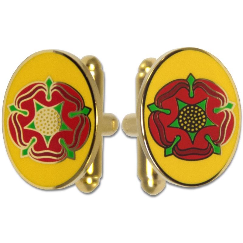 Lancashire County Gilt Enamel Cufflinks