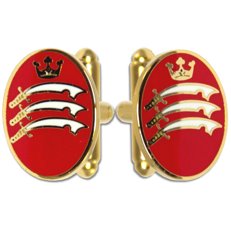 Middlesex County Gilt Enamel Cufflinks