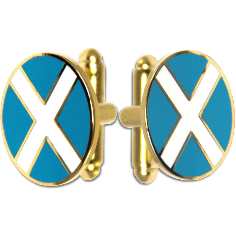 Scotland Gilt Enamel Cufflinks
