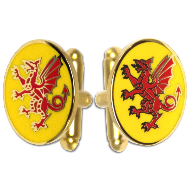 Somerset County Gilt Enamel Cufflinks