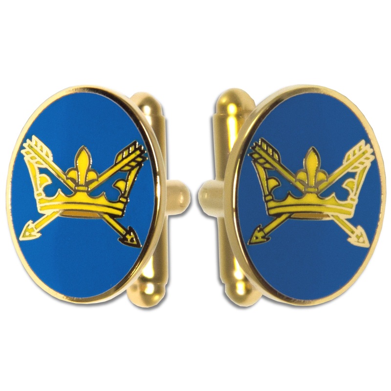 Suffolk County Gilt Enamel Cufflinks