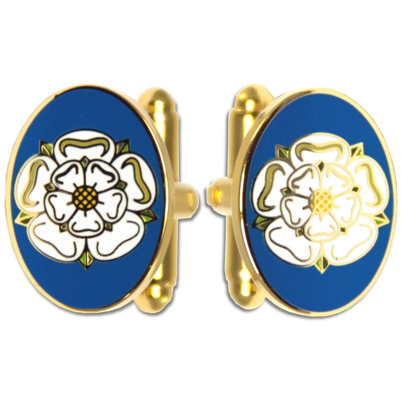 Yorkshire County Gilt Enamel Cufflinks
