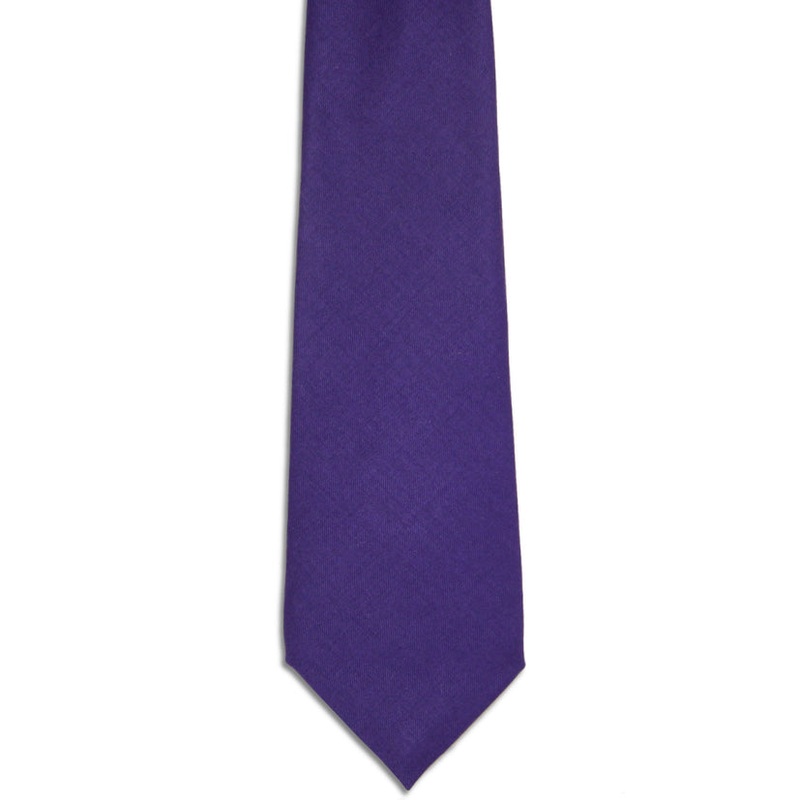 Indigo Purple Wool Tie