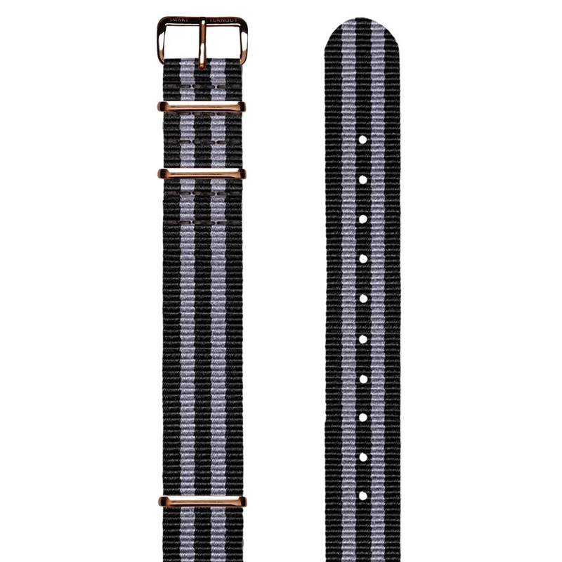 NATO 18mm Grosgrain Watch Strap (Rose Gold Fittings)