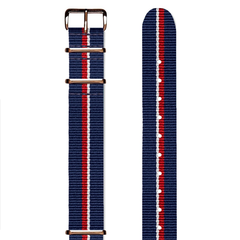 Royal Navy 18mm Watch Strap (Rose Gold Fittings)