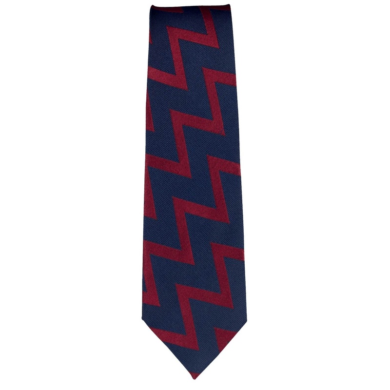Royal Artillery Zig Zag Striped Silk Tie