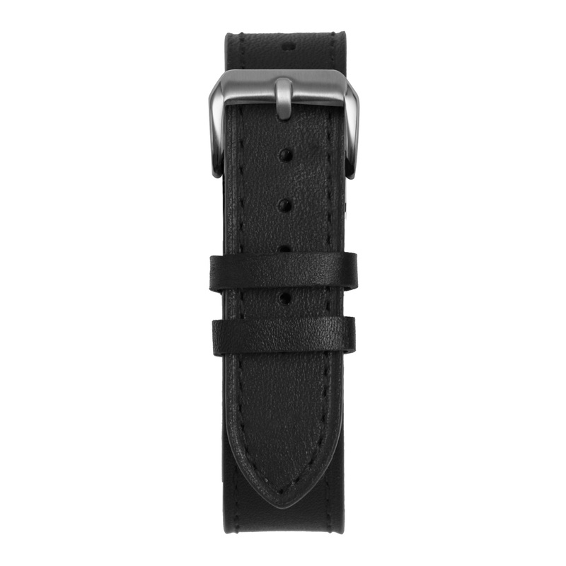 22′ Black Leather Strap Black