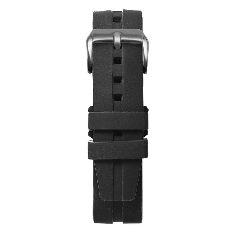 22′ Black Silicone Rubber Strap Gold