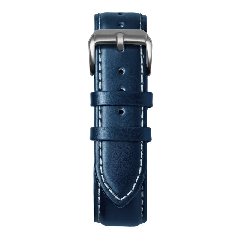 20′ Blue and White Oxford Leather Strap Black