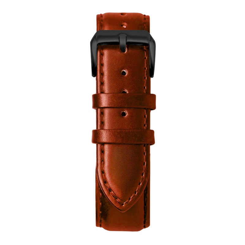 20′ Brown Oxford Leather Strap Black