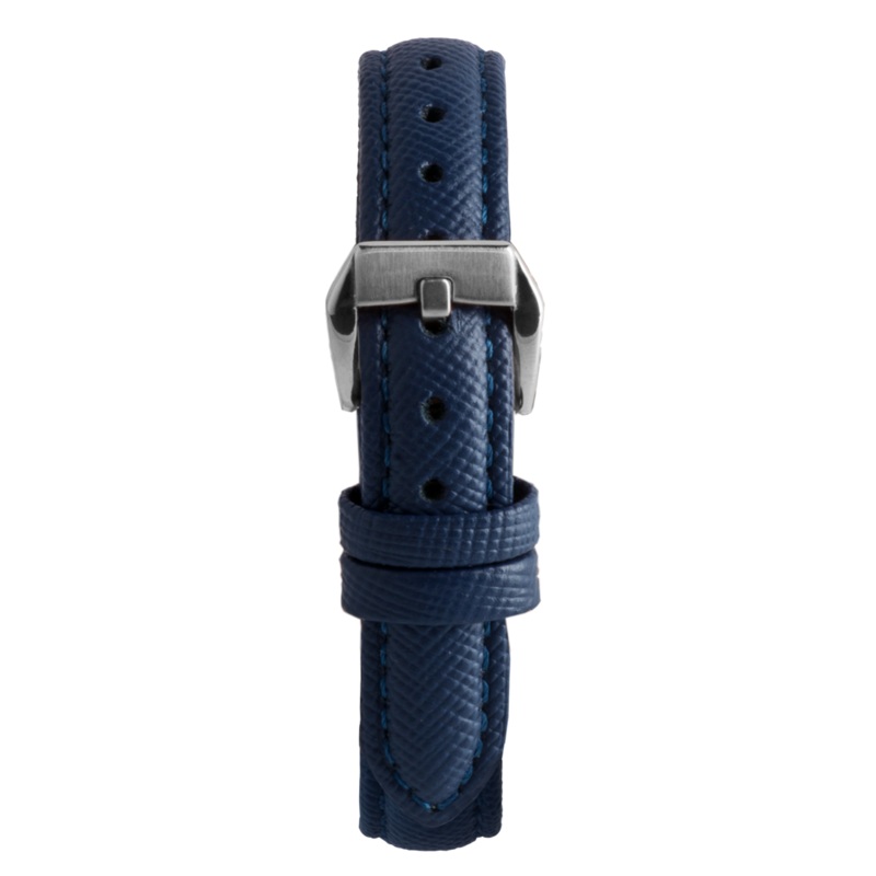 14′ Blue Saffiano Leather Strap Gold