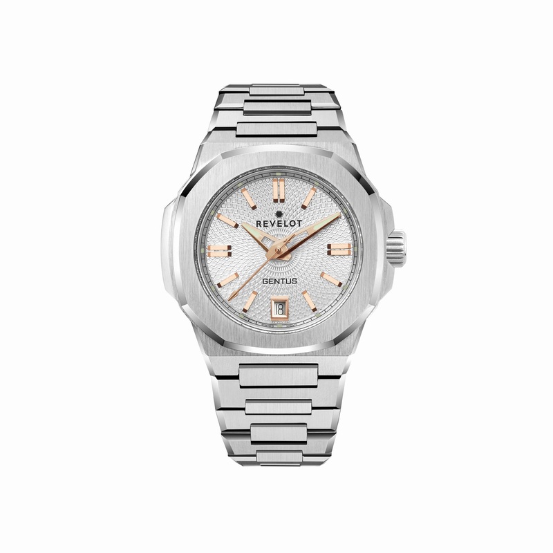 Gentus 36MM | Silver Rose Steel (Swiss Quartz)