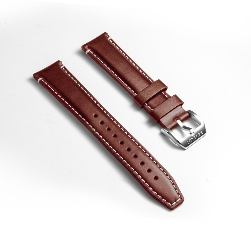 20′ Brown and White Leather Strap