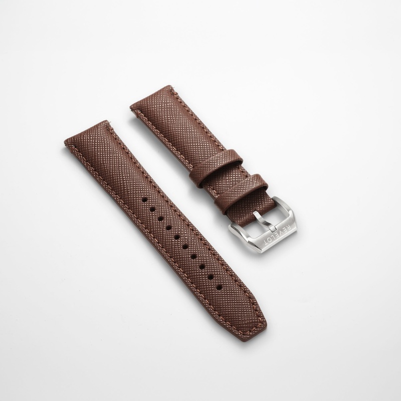 22′ Brown Saffiano Leather Strap