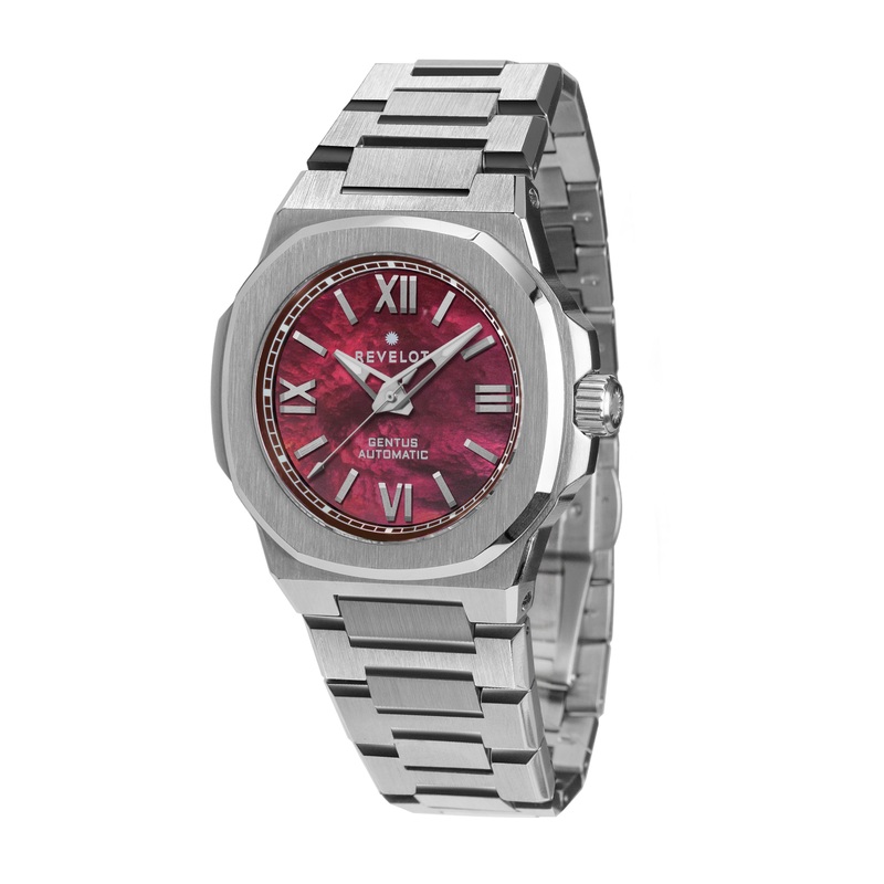 Gentus 40MM | MOP Burgundy Steel (Automatic)