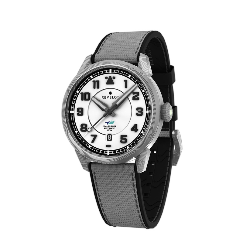 LIMA Flieger White Luminova Damascus Steel