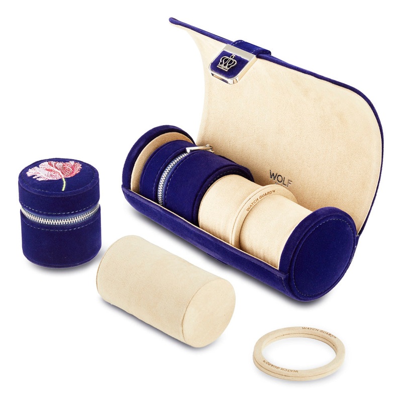 Royal Asscher Double Watch Roll with Jewelry-Storage