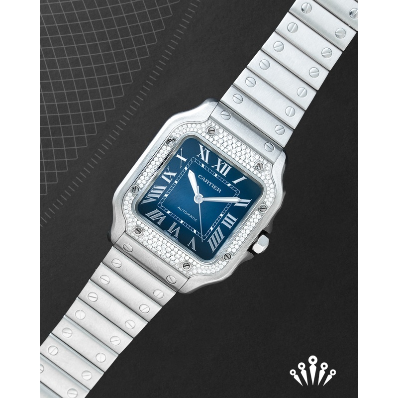 Cartier Santos de Cartier W4SA0006  Diamond Bezel