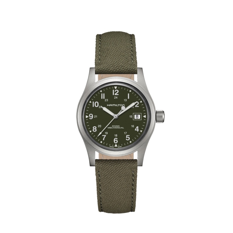 Hamilton Khaki Field Watch 38mm Mechanical Green Dial Canvas