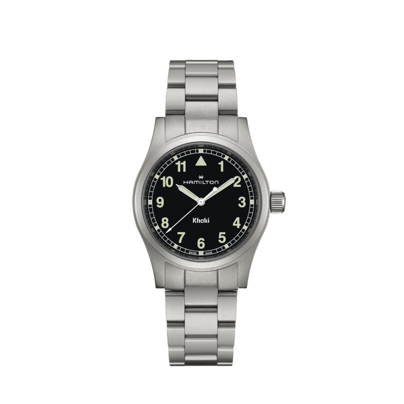 Hamilton Khaki Field Watch 38mm Quartz Black Dial Stainless Steel