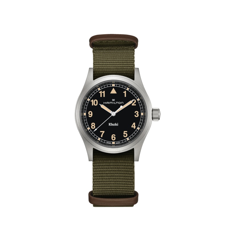 Hamilton Khaki Field Watch 38mm Quartz Black Dial Textile