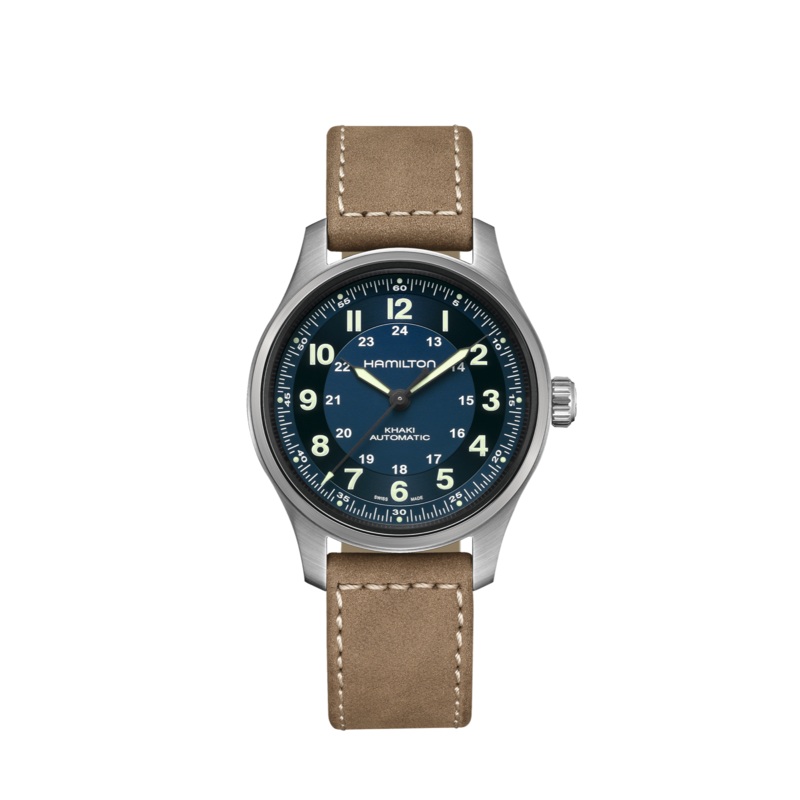 Hamilton Khaki Field 42mm Titanium Automatic Blue Dial