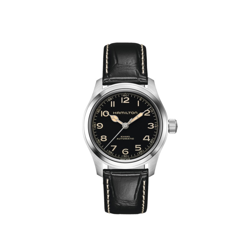 Hamilton Khaki Field Murph 38mm Automatic Black Dial Black Leather