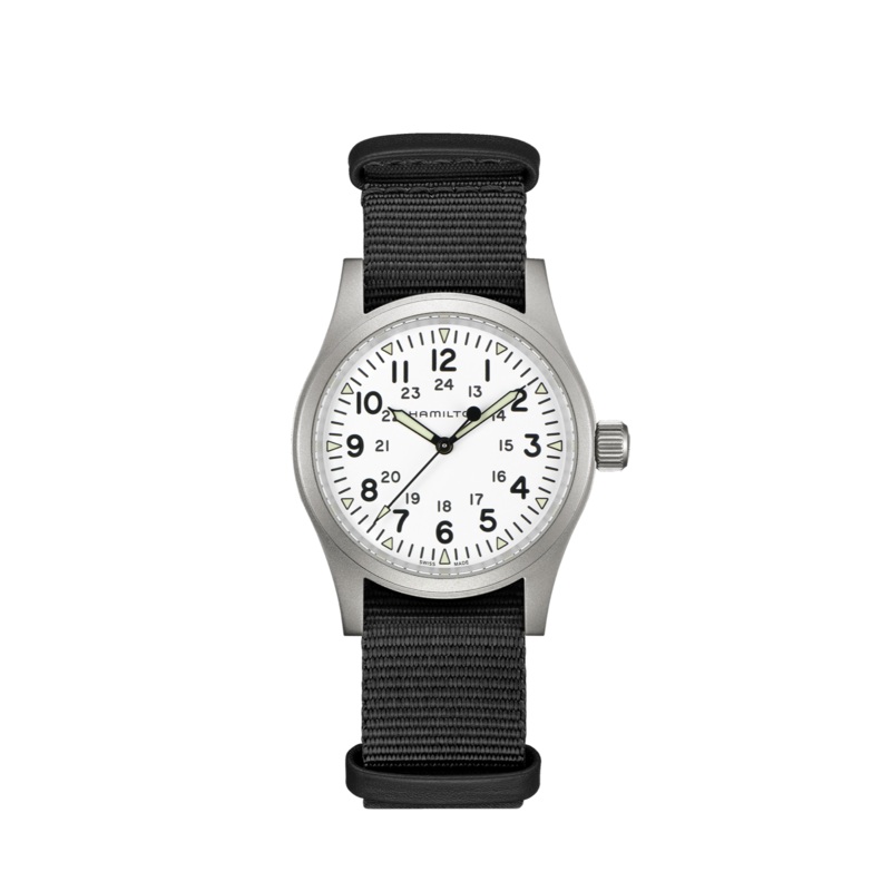 Hamilton Khaki Field Watch 38mm Mechanical White Dial Canvas