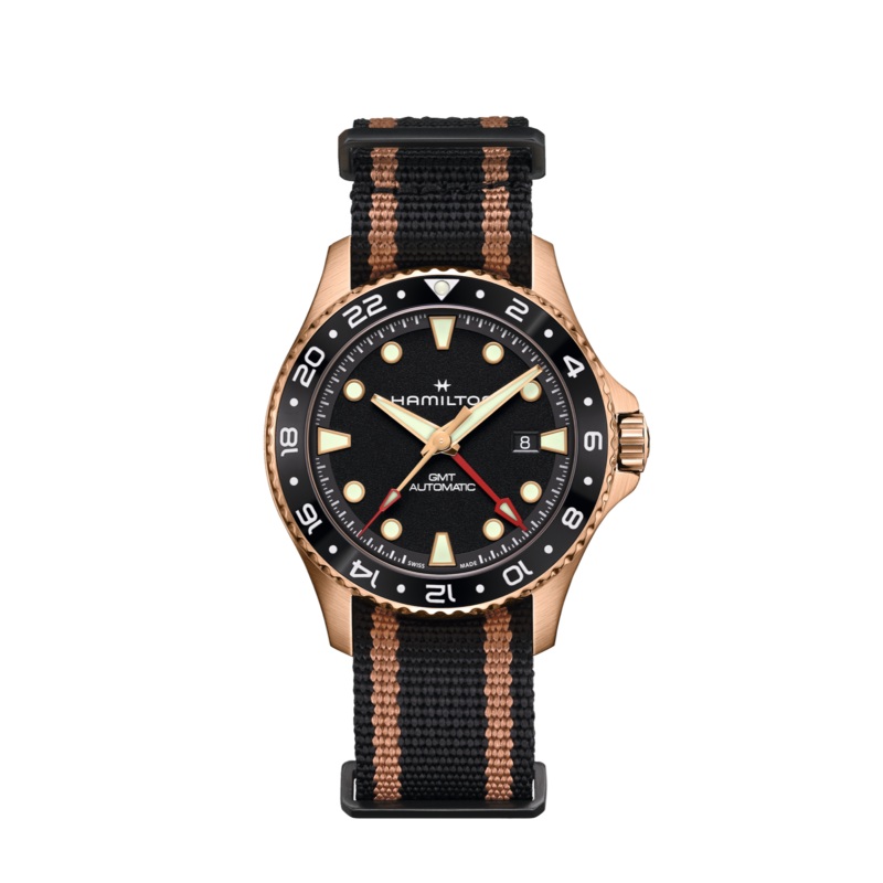Hamilton Khaki Navy Scuba GMT 43mm Automatic Black Dial