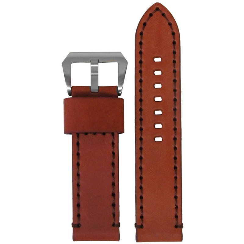 Vintage Leather Watch Band | Bronco | Chestnut | Dark Brown Stitching